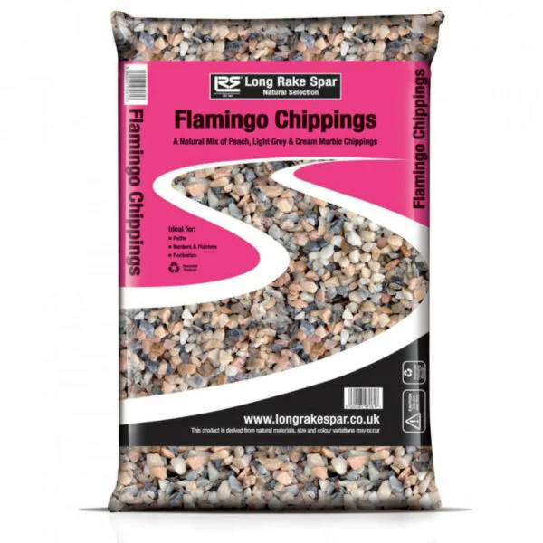 Long Rake Spar 14-20mm Flamingo Chippings Mini Bag (20kg)