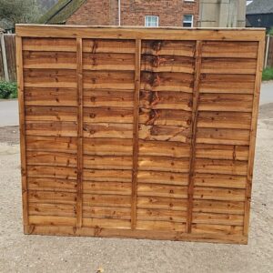 An image of a lap fence panel - front view